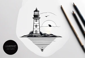 lighthouse tattoo idea