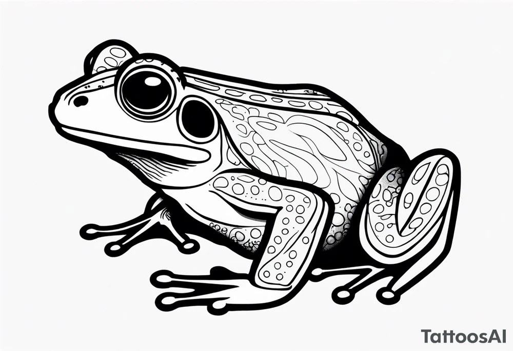 a psychedelic frog tattoo idea