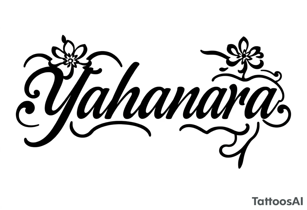 Name YAHANARA tattoo idea
