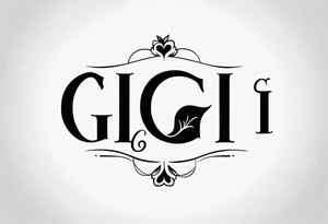 Small memorial with the name Gigi tattoo idea