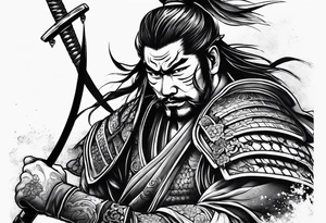 samurai theme tattoo design for upper arm tattoo idea