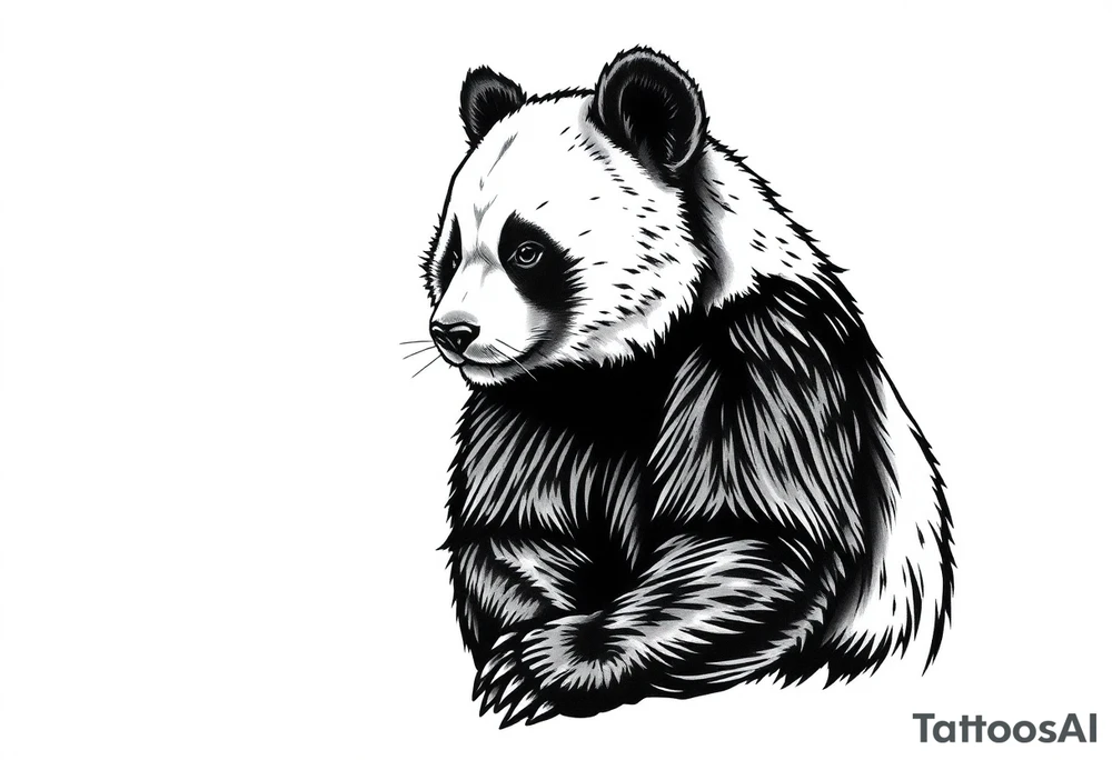 panda counting crypto tattoo idea