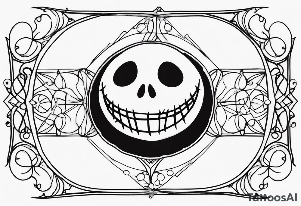 jack skellington minimalist tattoo tattoo idea