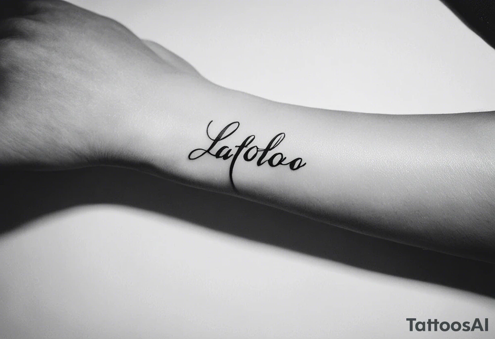 I want the tatoo to say "Along the way" in a flowy way with a small bee at the end for my wrist tattoo idea