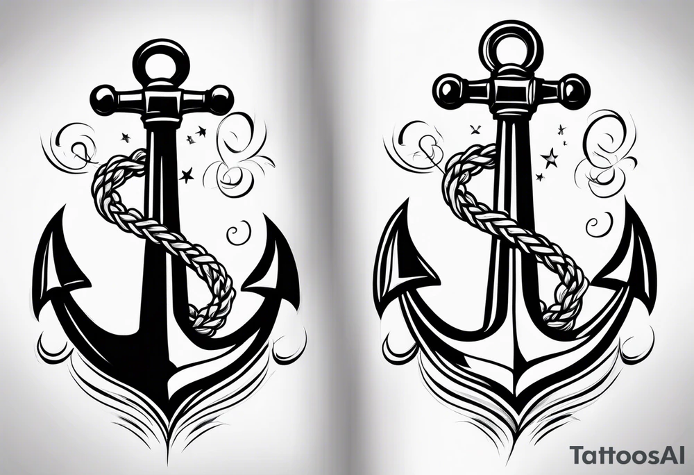 Simple anchor tattoo idea