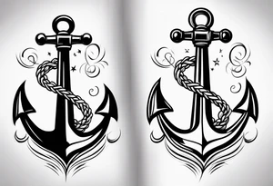 Simple anchor tattoo idea