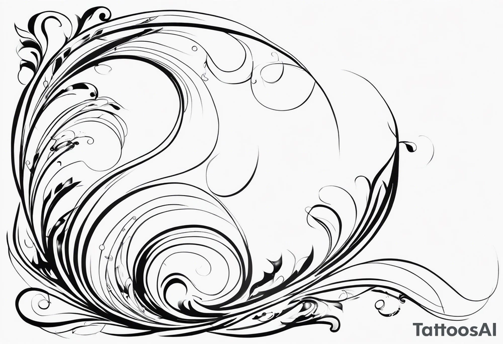 Fine swirls tattoo idea