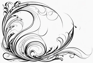 Fine swirls tattoo idea