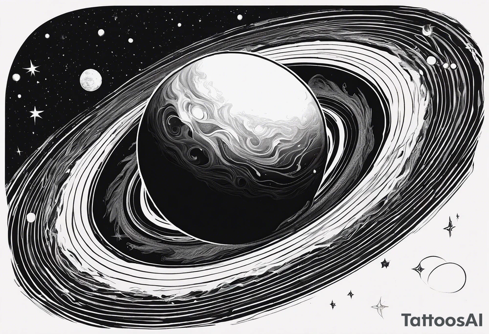 Planets orbiting a supermassive black hole. tattoo idea