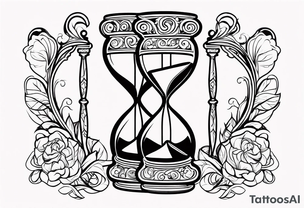 Love hourglass tattoo idea