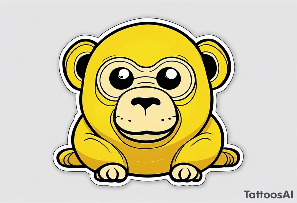 jake the dog from adventure time posed as the three wise monkey symbol tattoo idea