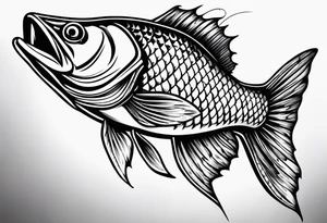 Fishingpole with memorium of a friend tattoo idea
