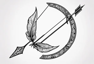 Bow and Arrow tattoo idea