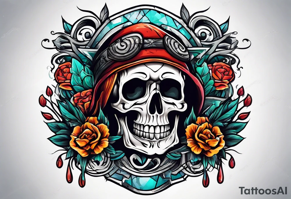 dead inside happy outside tattoo idea