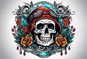 dead inside happy outside tattoo idea