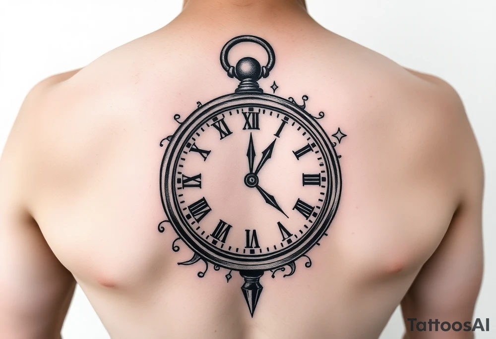 Broken clock tattoo idea