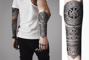 MMIV roman numeral small forearm stylish tattoo tattoo idea