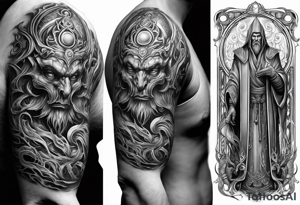 hastur, half sleeve tattoo idea