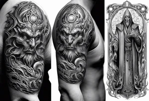 hastur, half sleeve tattoo idea