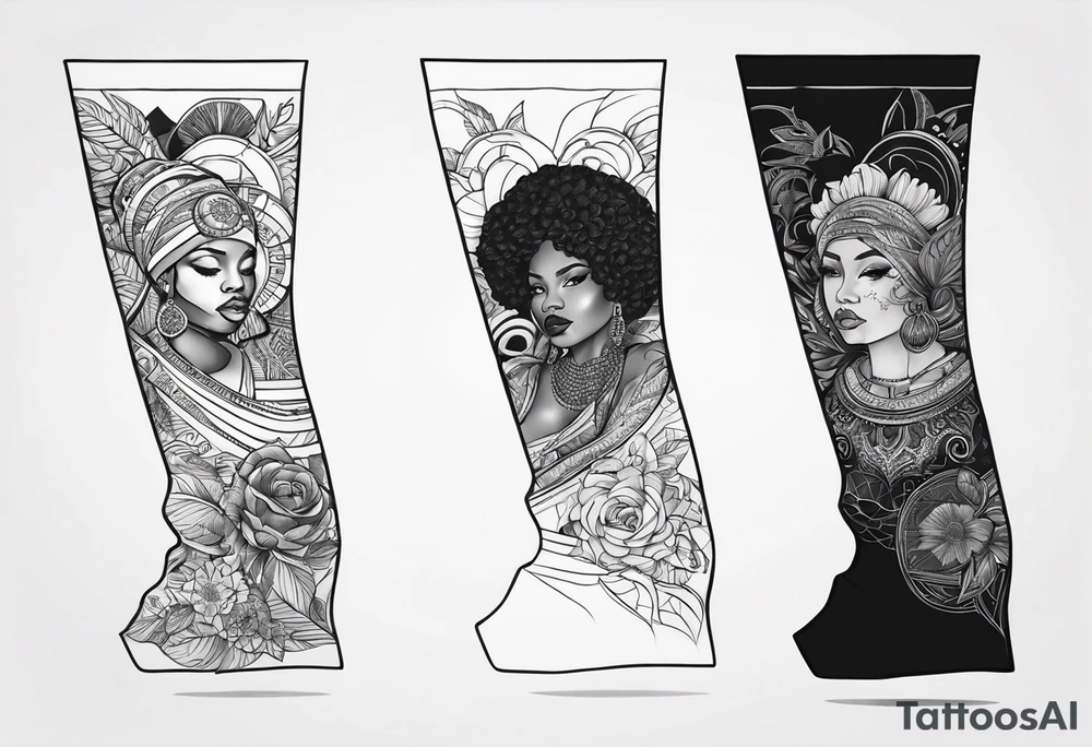 Black history tattoo arm sleeve tattoo idea