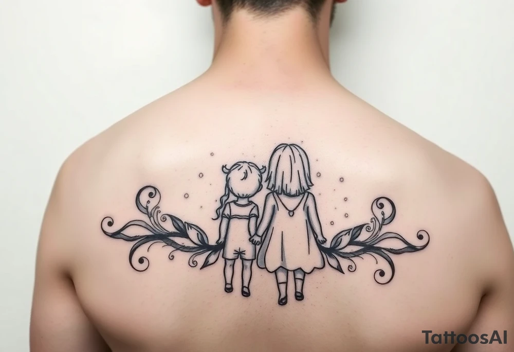 mom and kids tattoo idea