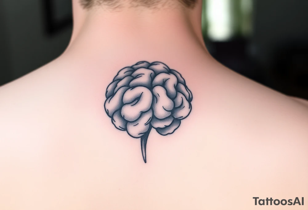 Walnut on the inside forearm that sort of looks like a brain tattoo idea