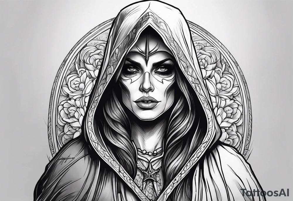 Female grim reaper tattoo idea