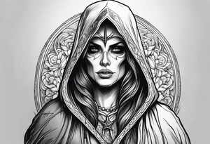 Female grim reaper tattoo idea