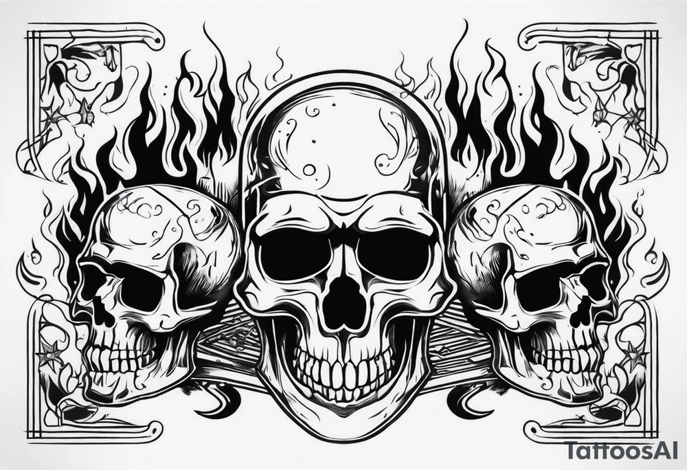 Welding,skulls,flames,sparks tattoo idea