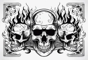 Welding,skulls,flames,sparks tattoo idea