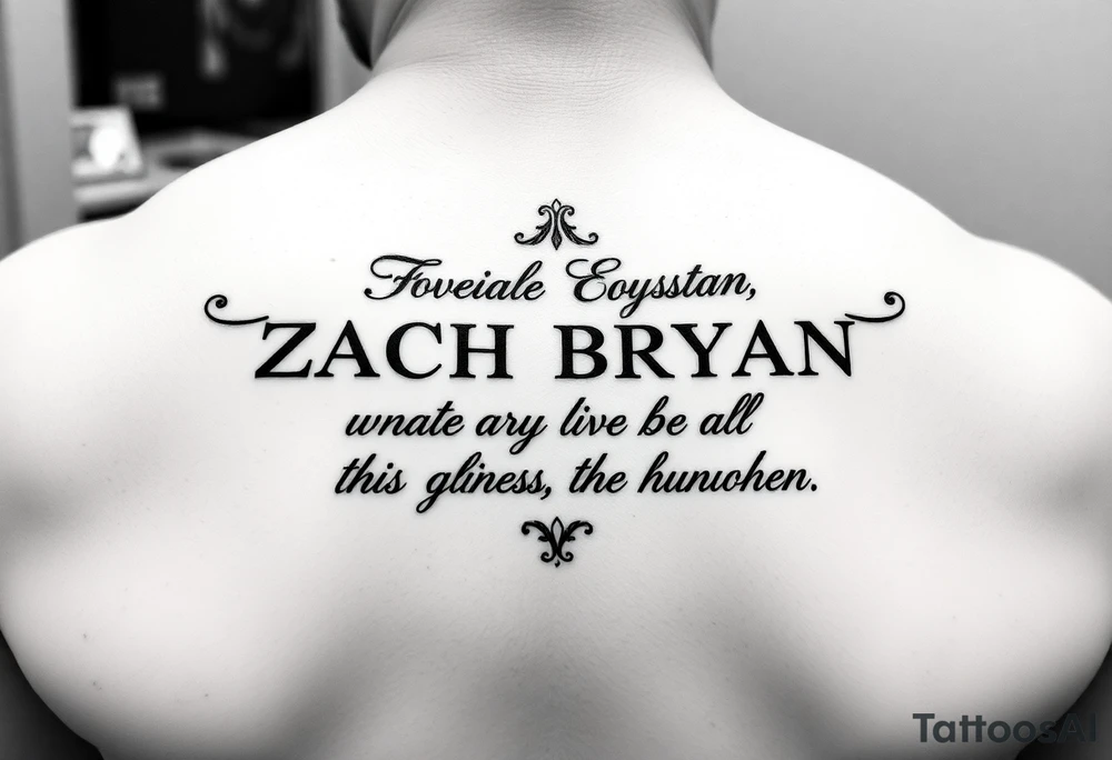Zach Bryan quote tattoo idea