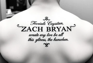 Zach Bryan quote tattoo idea