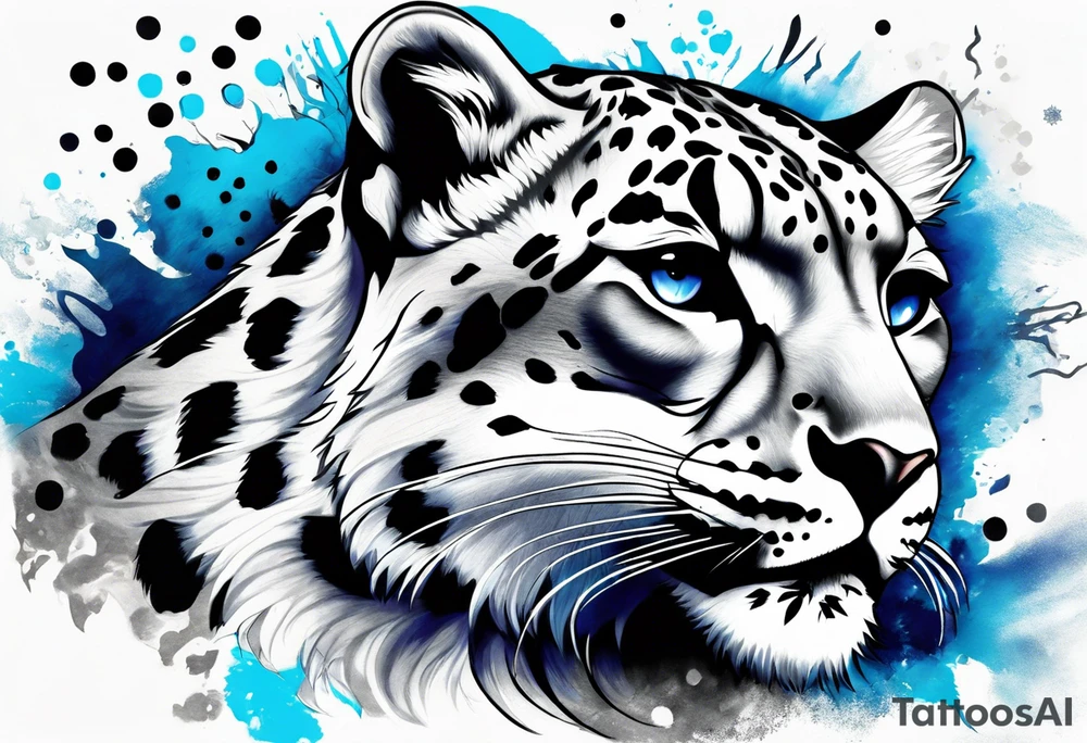Snow leopard tattoo idea