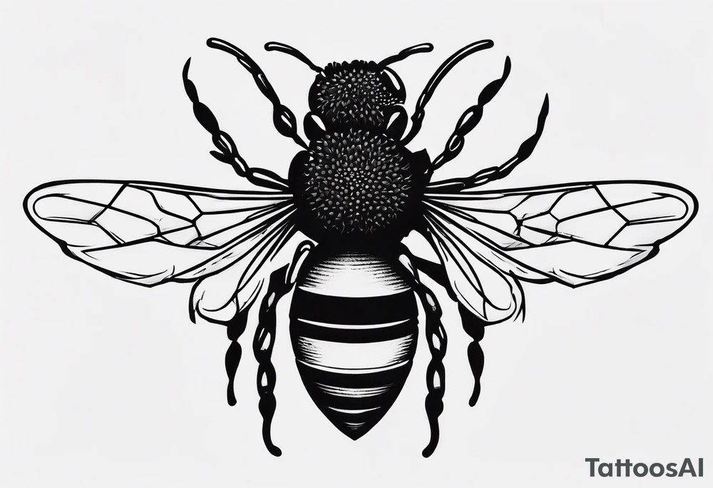 seitenansicht einer biene tattoo idea