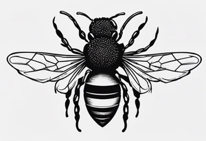 seitenansicht einer biene tattoo idea