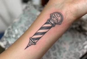 Barber pole 
           THIS IS MY LIFE tattoo idea