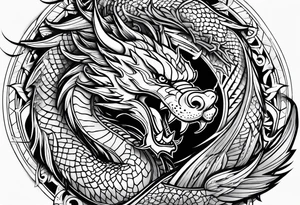 Dragón chino tattoo idea