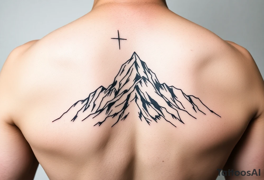 Moses is holding on the mountain the ten commandements tattoo idea