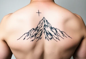 Moses is holding on the mountain the ten commandements tattoo idea