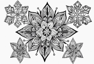Snow flakes tattoo idea