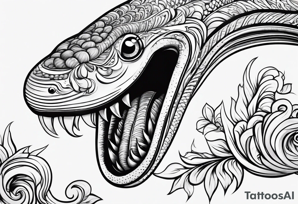 Earthworm with smile tattoo idea
