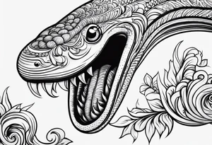 Earthworm with smile tattoo idea