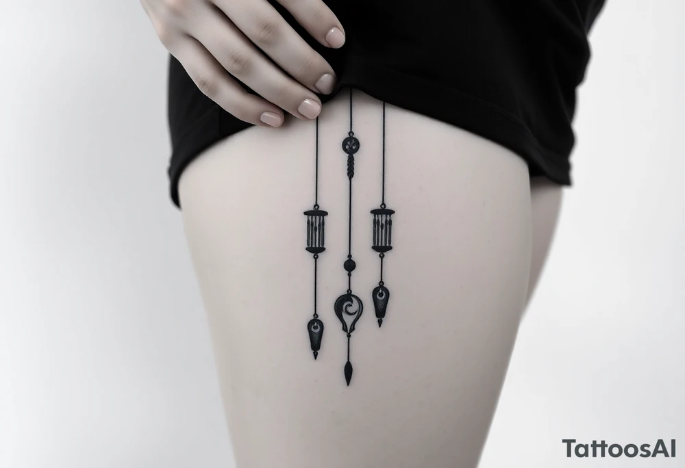 wind chimes tattoo idea