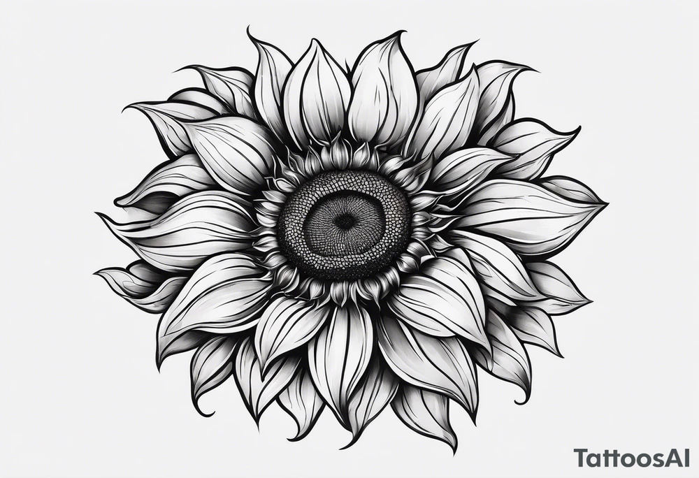 a sunflower tattoo idea