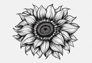 a sunflower tattoo idea