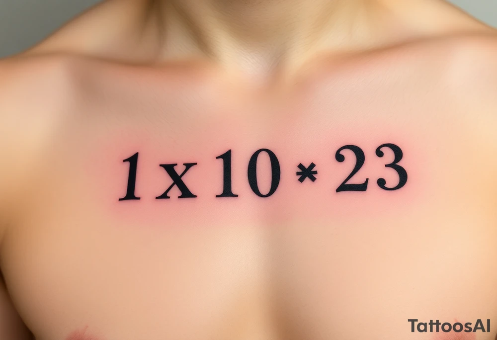 1x10^23 tattoo idea