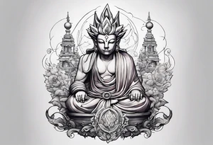 Alakazam statue tattoo idea