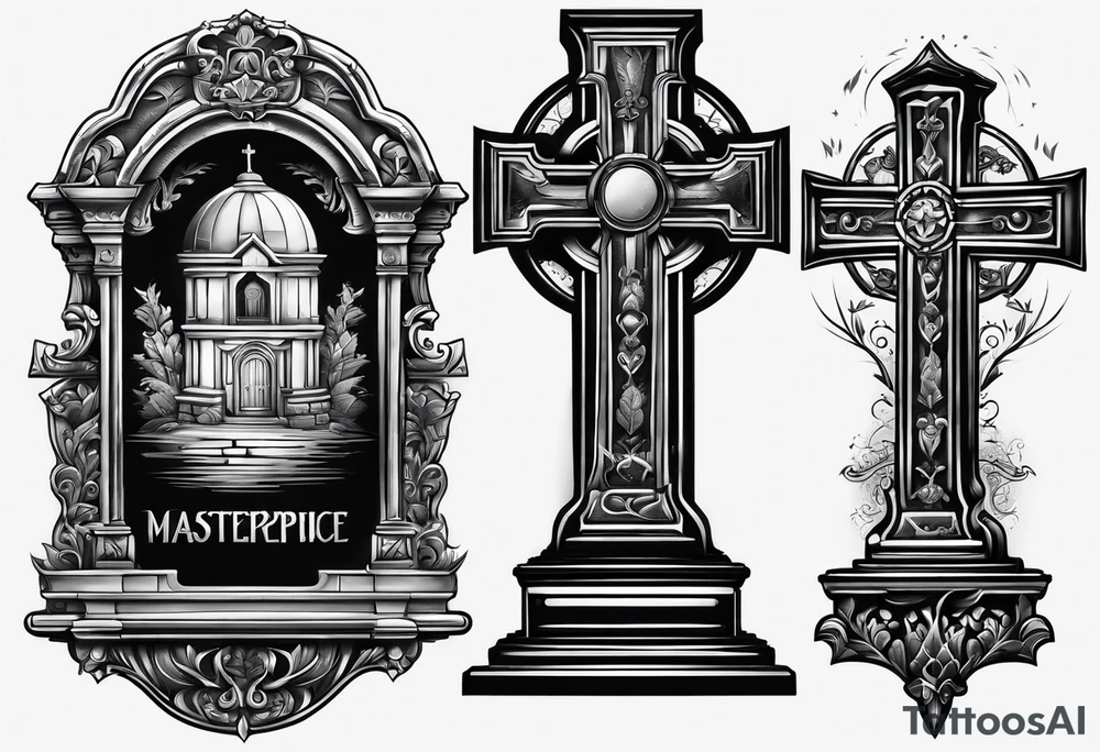 Tombstone without cross tattoo design tattoo idea