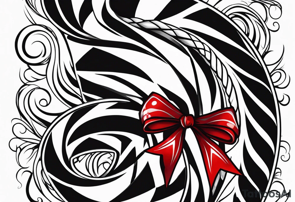 candy cane tattoo idea