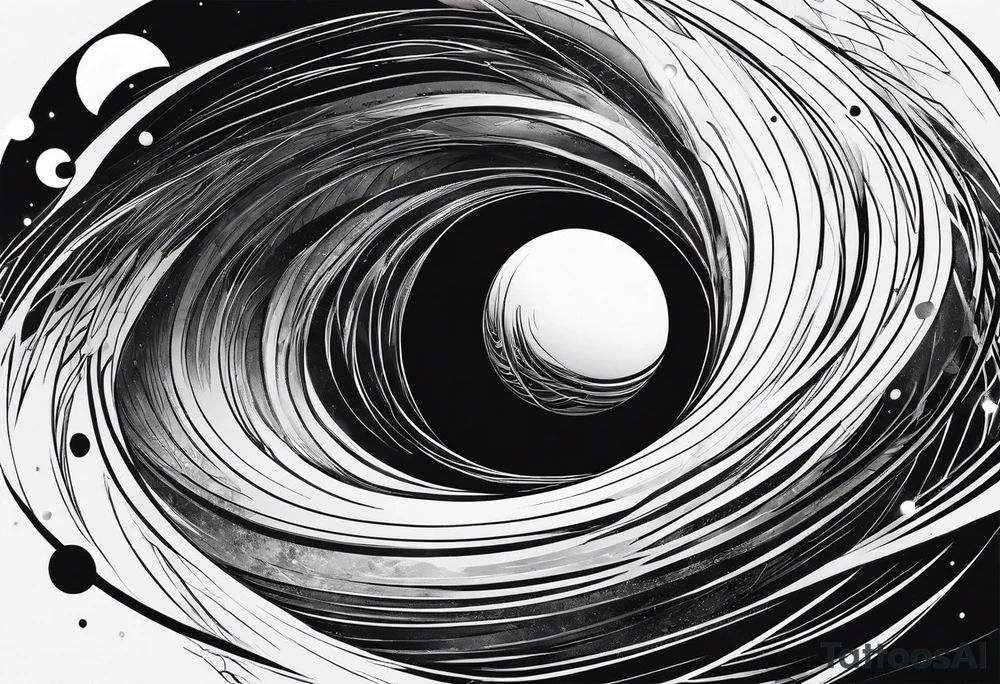 infinity symbol as a black hole tattoo idea